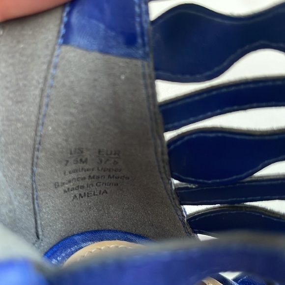 Sam Edelman Amelia Ghillie Cage Sandal,Blue Suede Color,Womens Size 7.5M - Picture 7 of 9